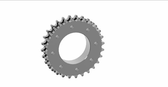 28 Teeth Escalator Sprocket Dia 297mm Escalator Duplex Chain Sprocket