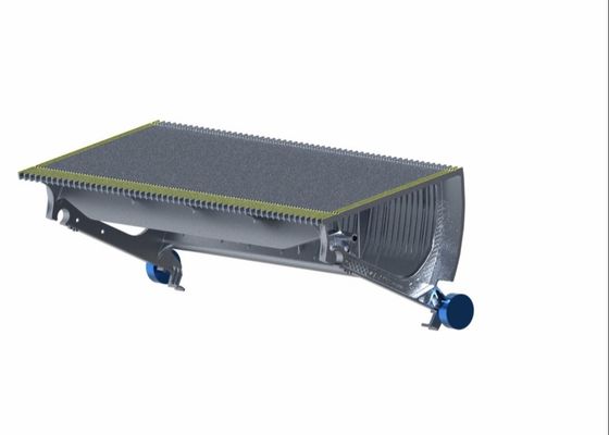 Gray CNAS Stainless Steel Escalator Step with 3 Sides Yellow Demarcation