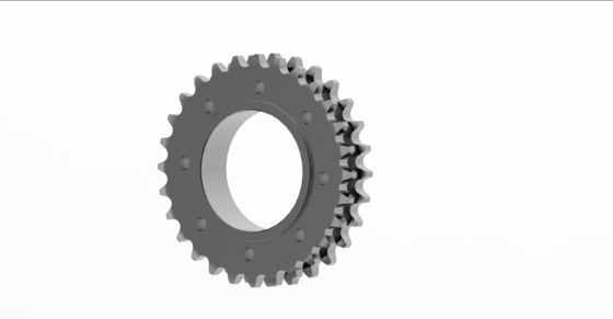 28 Teeth Escalator Sprocket Dia 297mm Escalator Duplex Chain Sprocket