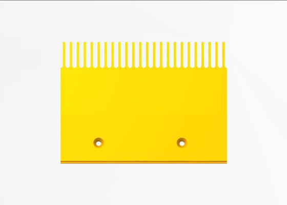 Aluminum Moving Walk Spare Part Yellow Powder Coated Escalator Comb Teeth